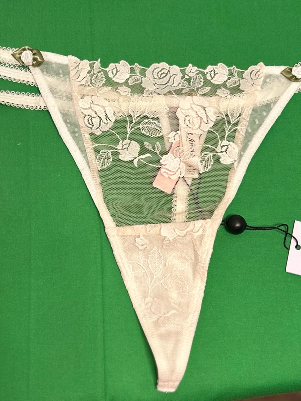For Love & Lemons Sweetheart 4 piece set Bra, Garter Belt & 2 Things XL NWT - Picture 6 of 16